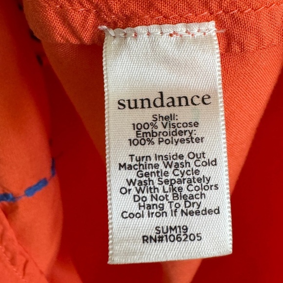 Sundance Viscose Embroidered Tank Top, Size XS - Picture 6 of 6